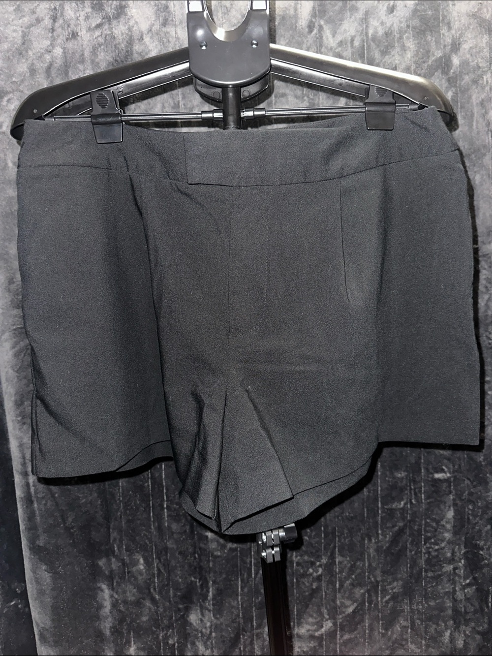 Black Stretch Tailored Shorts